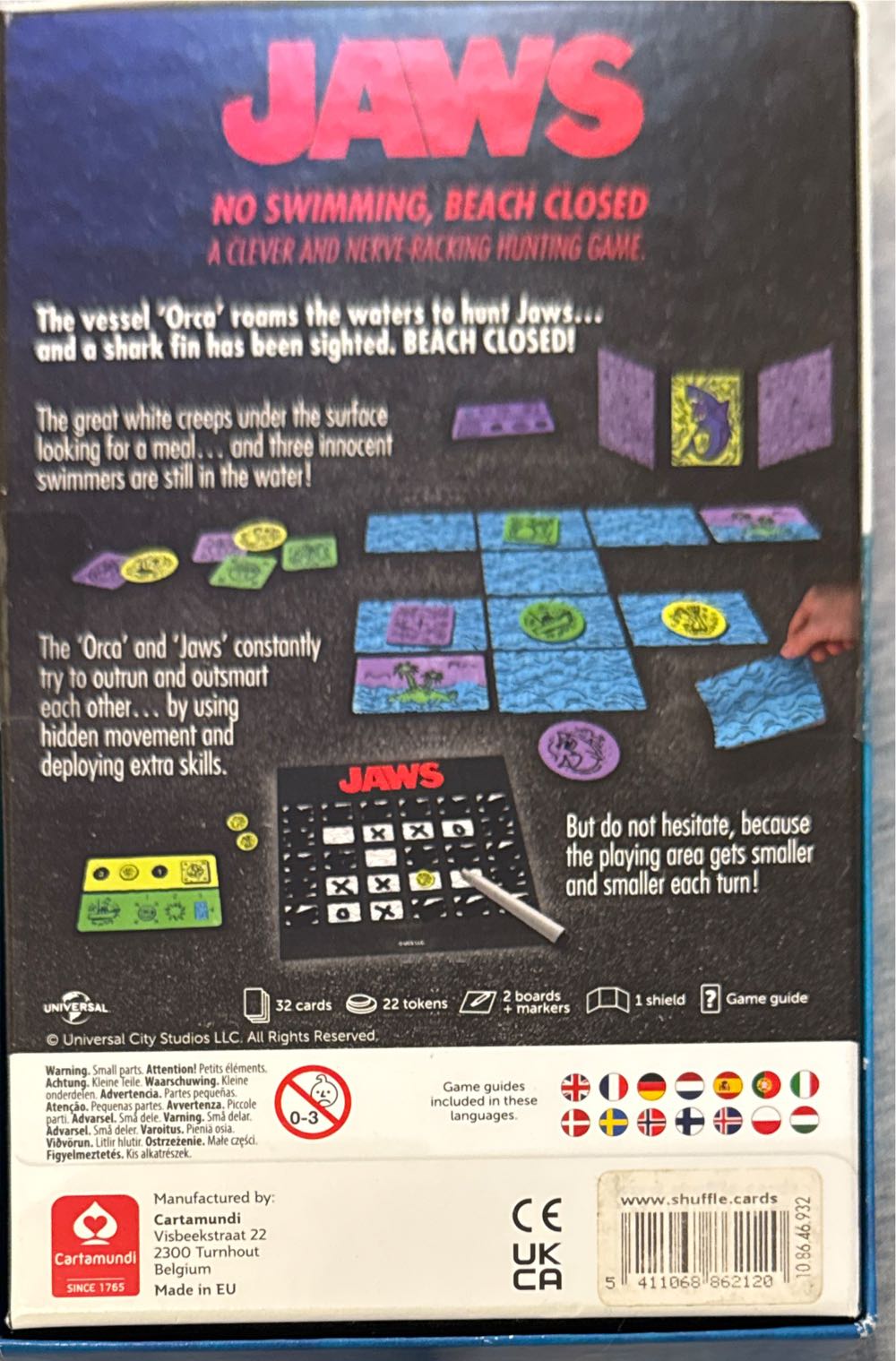 Shuffle Games Retro | Jaws Card Game | Up To 4 Players | Great Gift For Kids Aged 8  board game collectible [Barcode 5411068862120] - Main Image 2