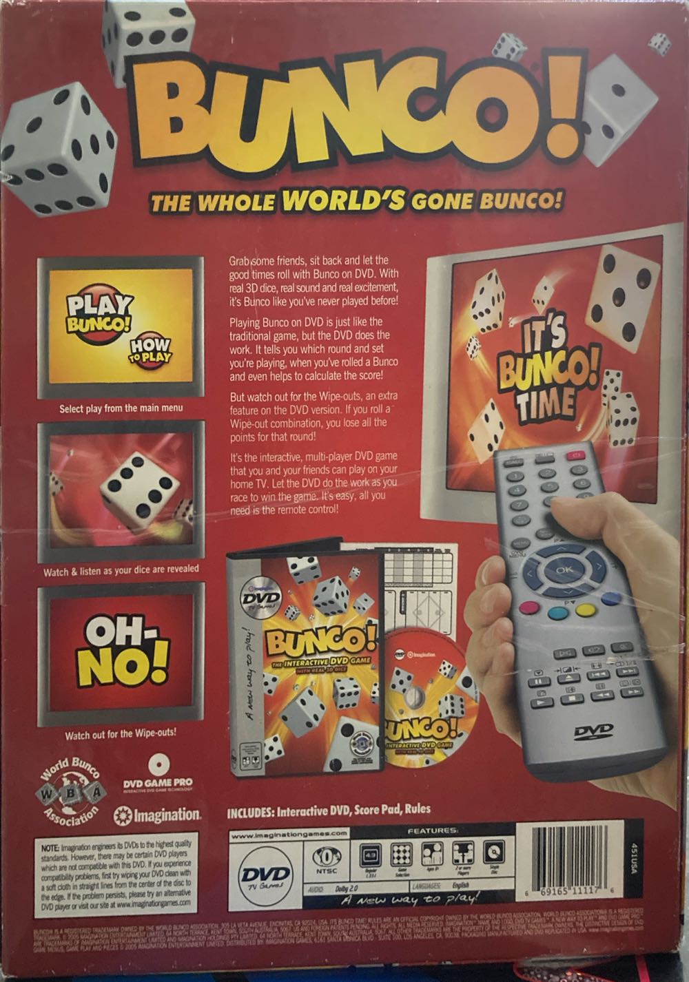 Bunco - Interactive Dvd With Real 3d Dice  (2+) board game collectible [Barcode 669165111176] - Main Image 2