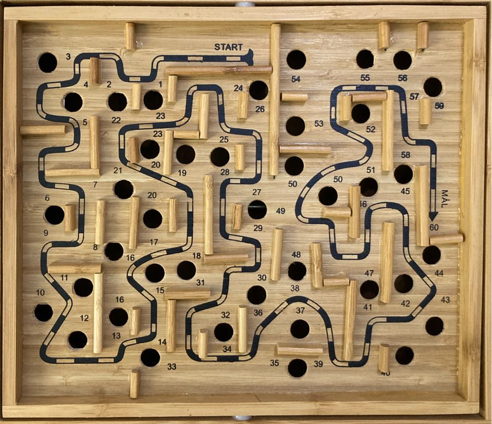 Labyrinth Bamboo Marble Tilt Maze Game  (2+) board game collectible [Barcode 619629026348] - Main Image 2