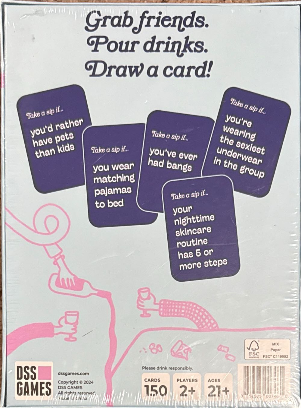 The Girls Night Drinking Game Girls Night Out Card Game Bachelorette Party Games Games For Big Groups Party Game For Her 21st Birthday Gift  (2+) board game collectible [Barcode 859575007460] - Main Image 3