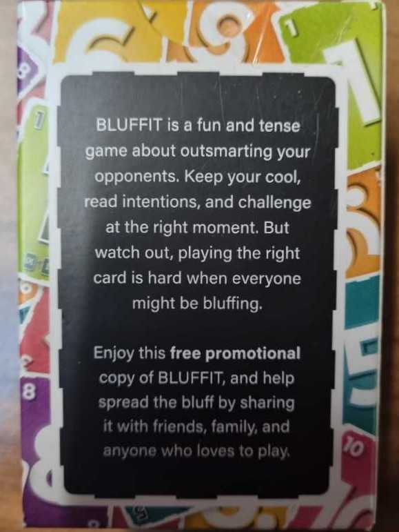 BLUFFIT - Promotional Edition  (2-6) board game collectible [Barcode 5745000769612] - Main Image 2