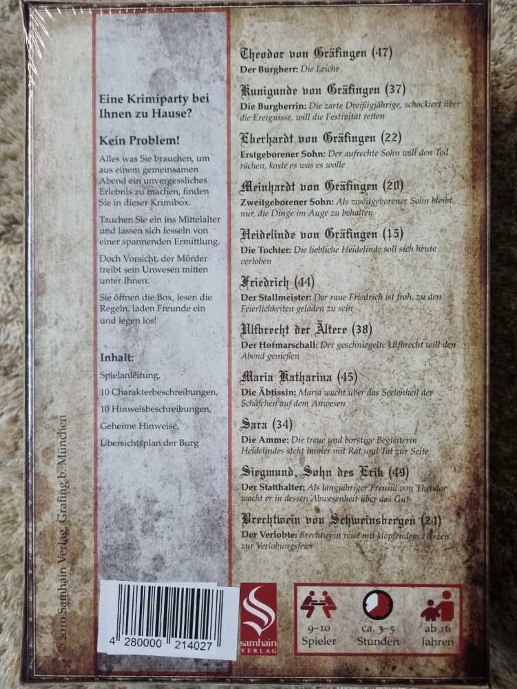 Das kopflos Dinner - Die Verlobungsfeier Krimidinner  (9-10) board game collectible [Barcode 4280000214027] - Main Image 2