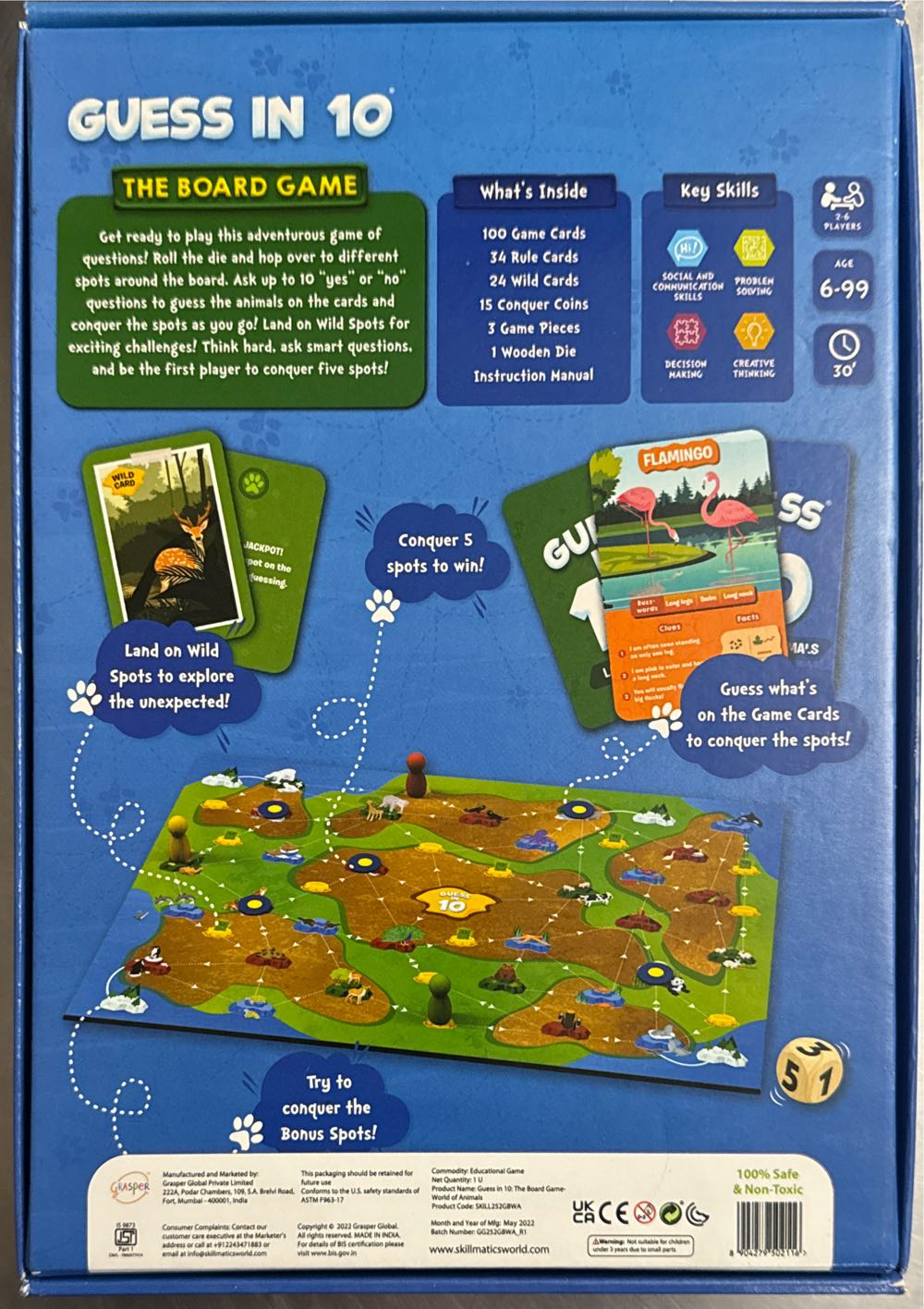 Skillmatics The World Of Animals With Guess In 10  (2-6) board game collectible [Barcode 8904279502116] - Main Image 2