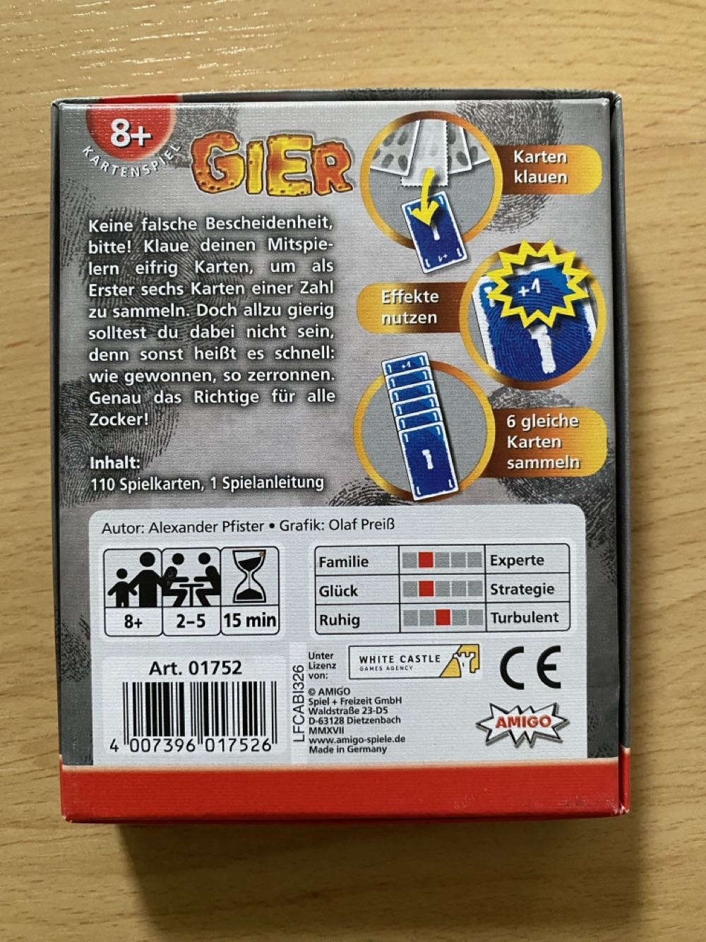 Gier Amigo Gier Für 25  board game collectible [Barcode 4007396017526] - Main Image 2