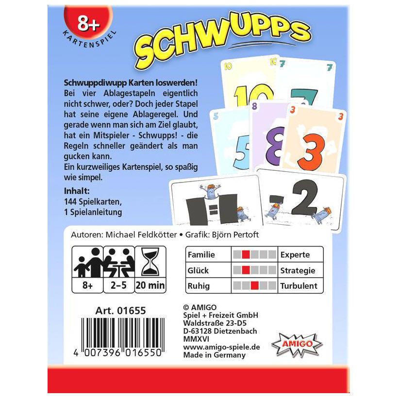 01655 Schwupps Kartenspiel Schwupps Amigo 01655 Kartenspiel  board game collectible [Barcode 4007396016550] - Main Image 2