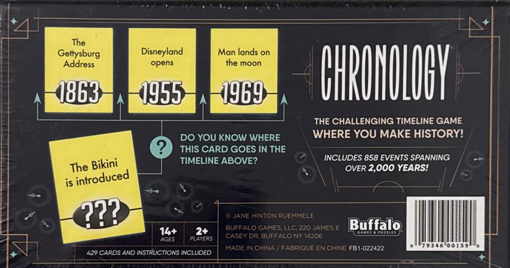 Chronology: 20th Anniversary Edition  (2+) board game collectible [Barcode 079346001590] - Main Image 2