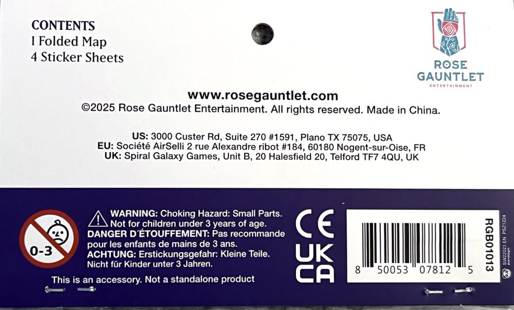 Keystone North America: Field Journal Sticker Map  board game collectible [Barcode 850053078125] - Main Image 2