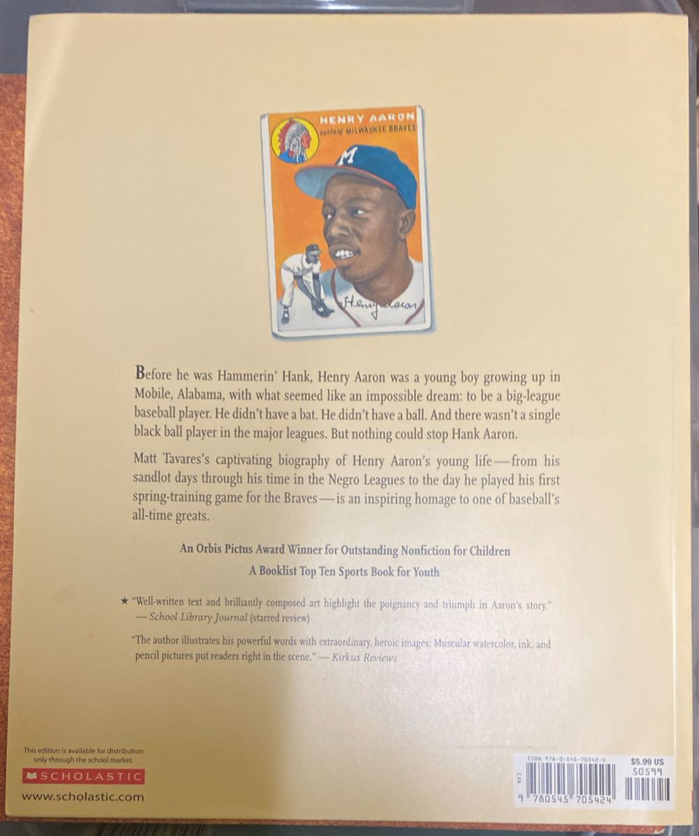 Henry Aarons Dream  board game collectible [Barcode 9780545705424] - Main Image 2