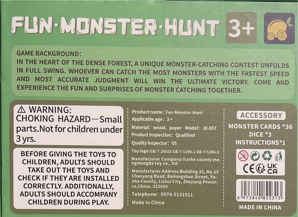 Fuň Monster Hunt  (2+) board game collectible [Barcode 6973840822313] - Main Image 2
