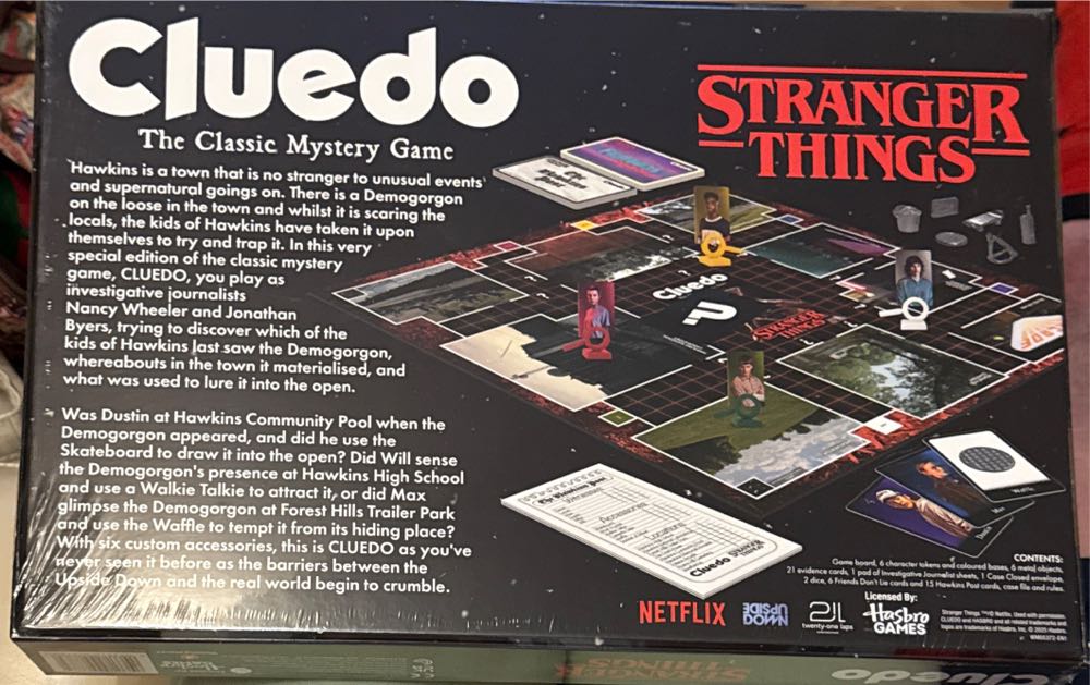 Stranger Things Cluedo Mystery Board Game Perfect For 2-6 Players And A Great Gift For Fans Aged 12  board game collectible [Barcode 5053410007782] - Main Image 2