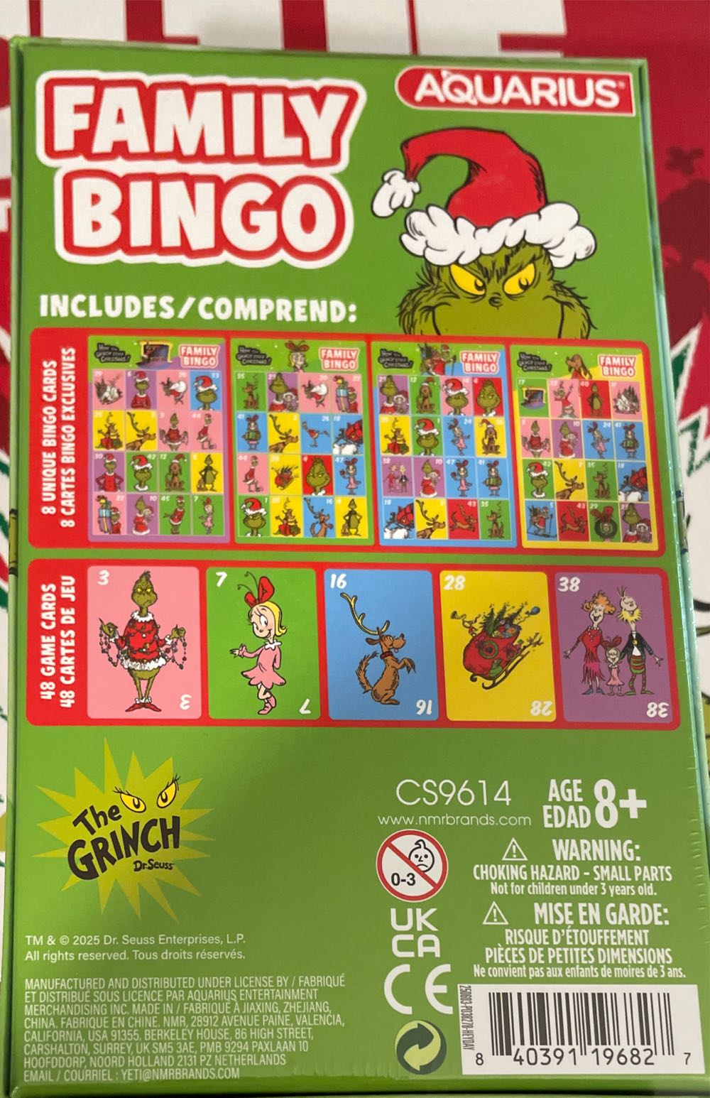 The Grinch Family Bingo  (2-8) board game collectible - Main Image 2