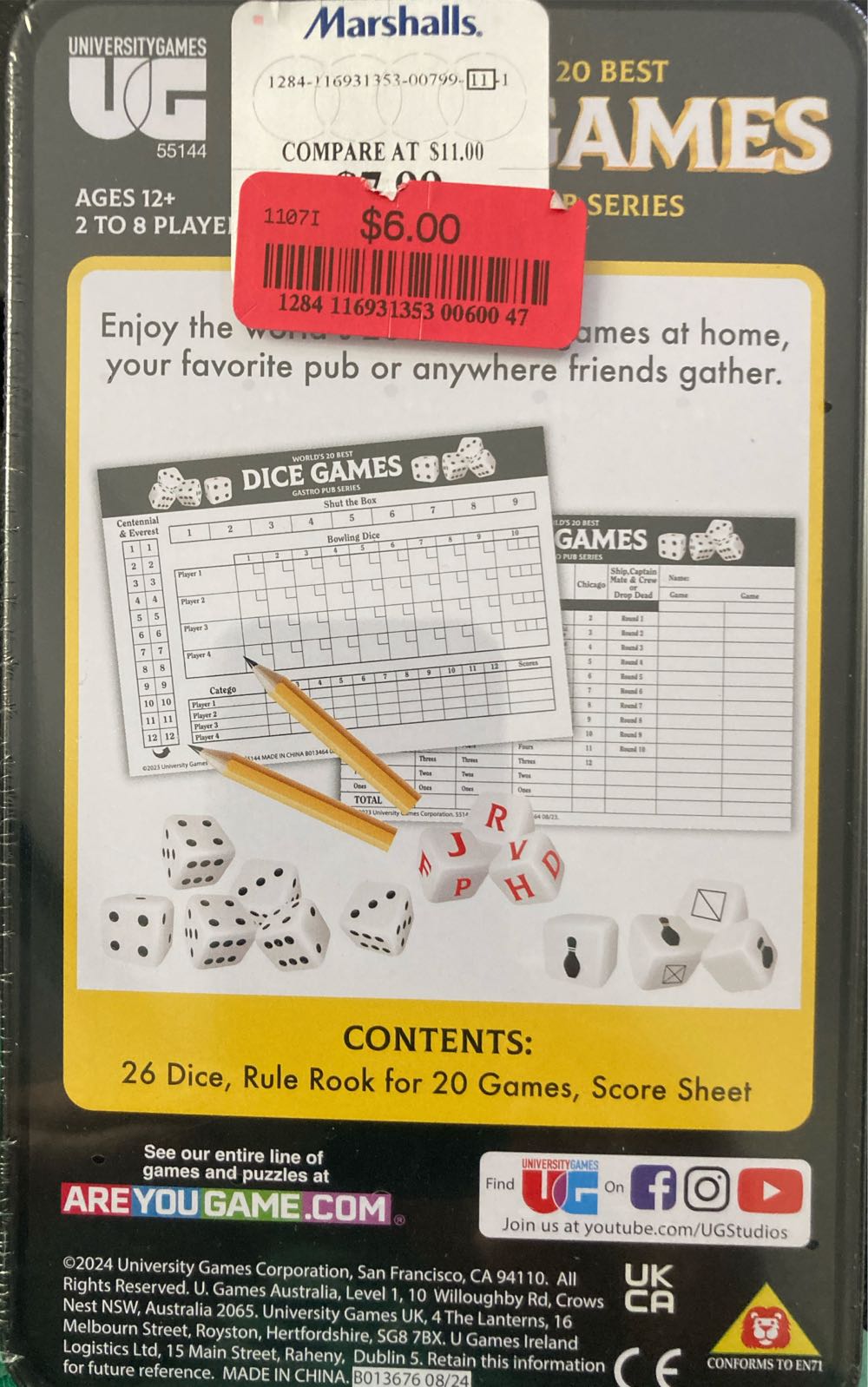 Dice Games  (2-8) board game collectible - Main Image 2