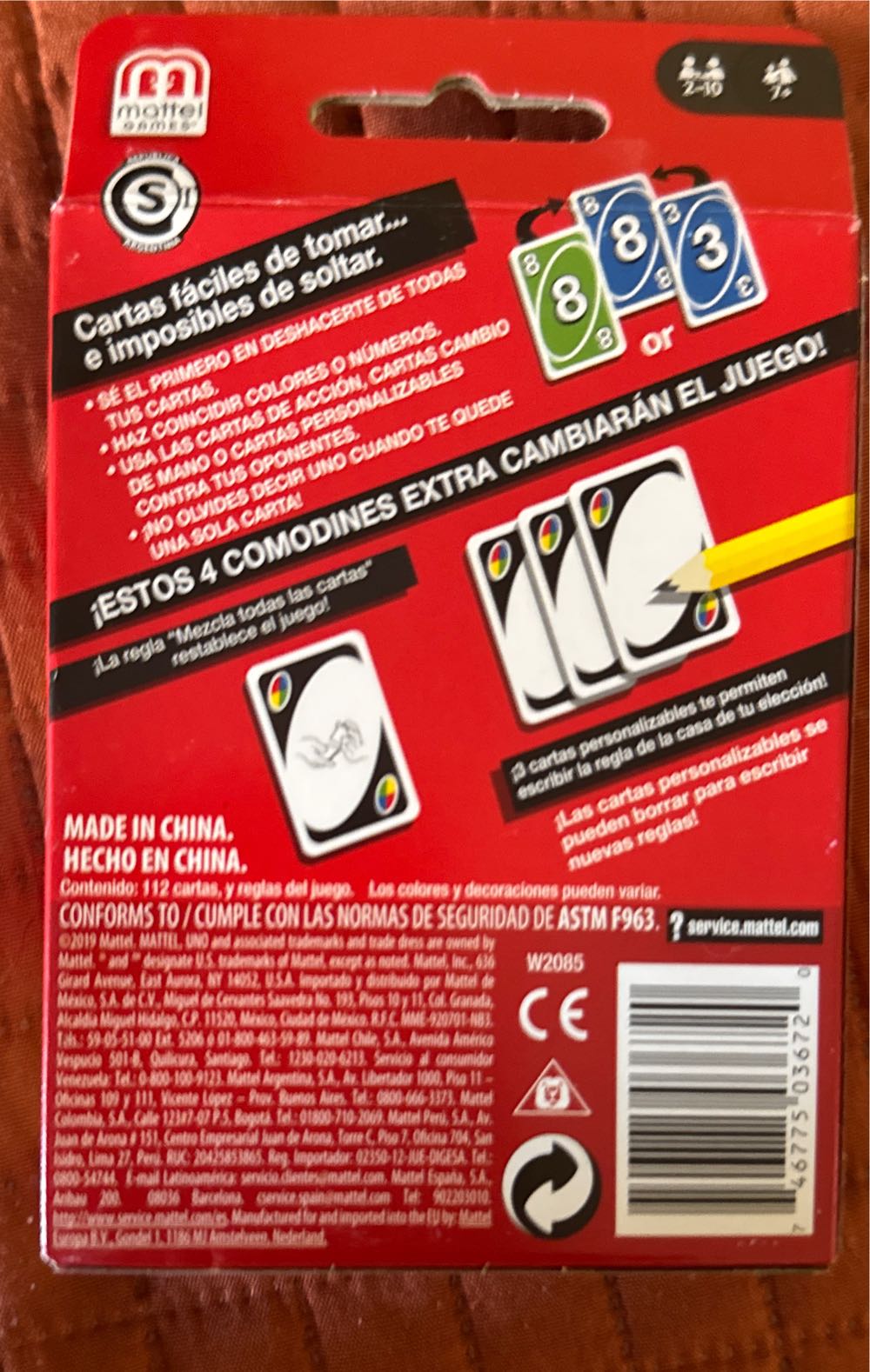 Uno Classic Special Rule  (2-10) board game collectible [Barcode 746775036720] - Main Image 2