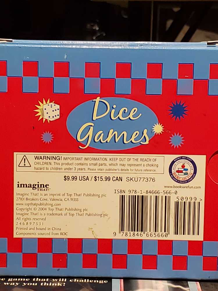 Dice Games  board game collectible [Barcode 9781846665660] - Main Image 2