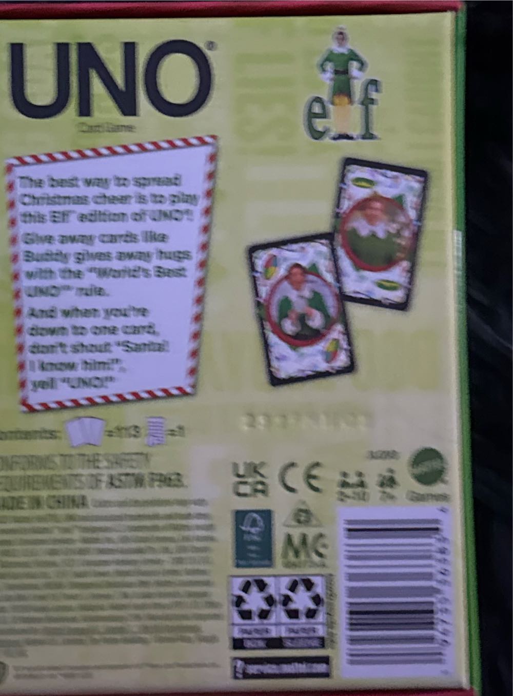 UNO-Fandom-Elf  board game collectible [Barcode 194735363834] - Main Image 2