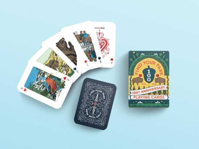 Find Your Park 100th Anniversary Playing Cards  board game collectible [Barcode 019962447914] - Main Image 2