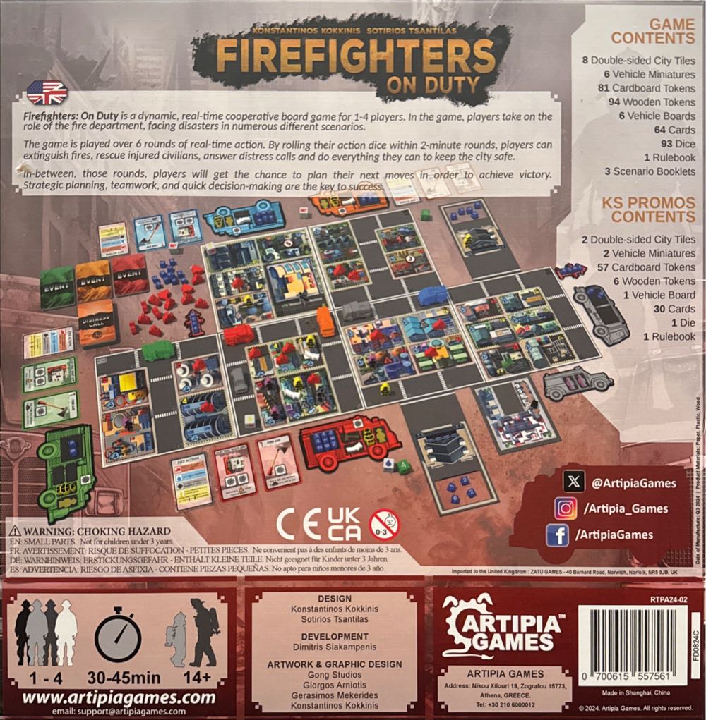 Firefighters: On Duty  (1-4) board game collectible [Barcode 700615557561] - Main Image 2