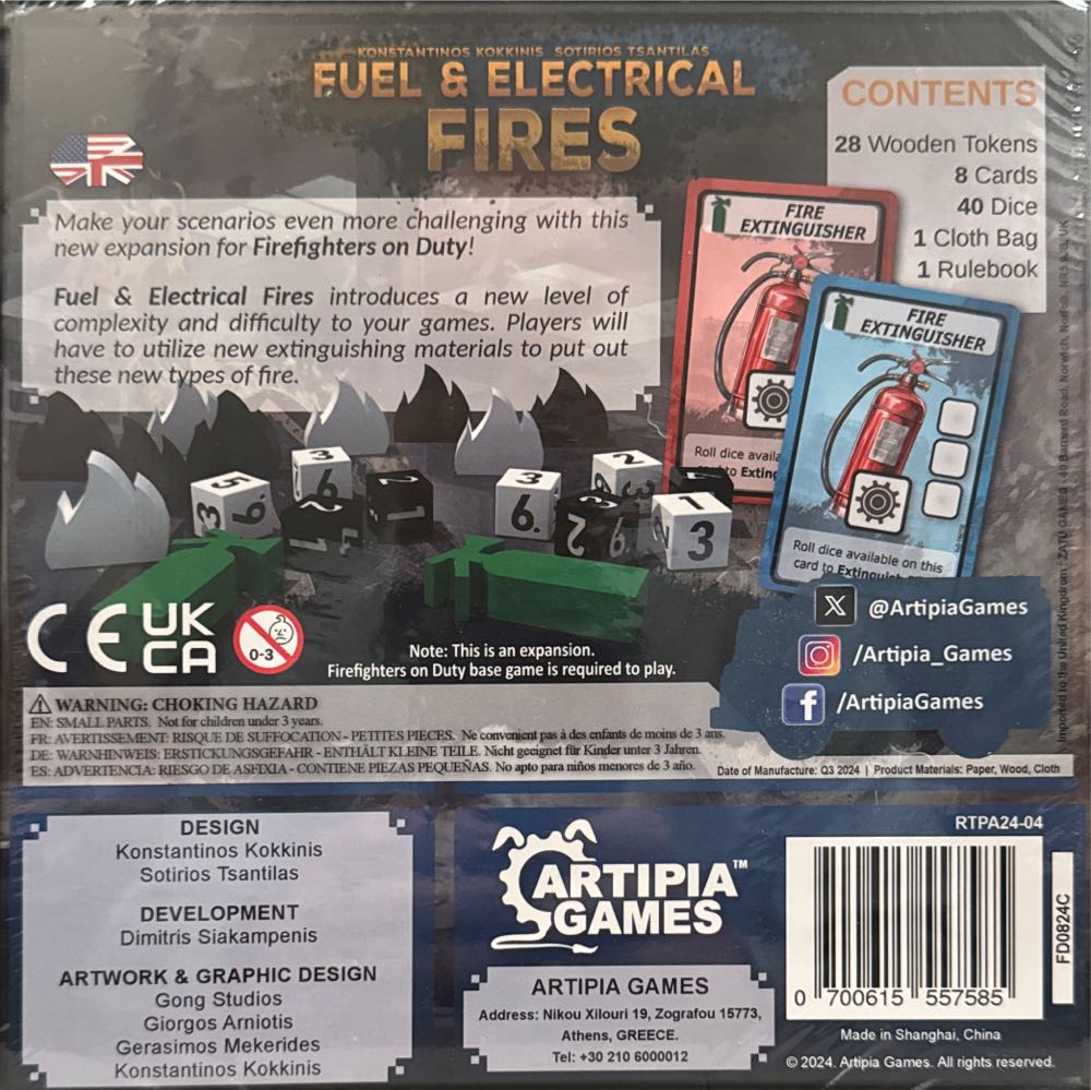 Firefighters: On Duty - Fuel & Electric Fires Electrical  board game collectible [Barcode 700615557585] - Main Image 2