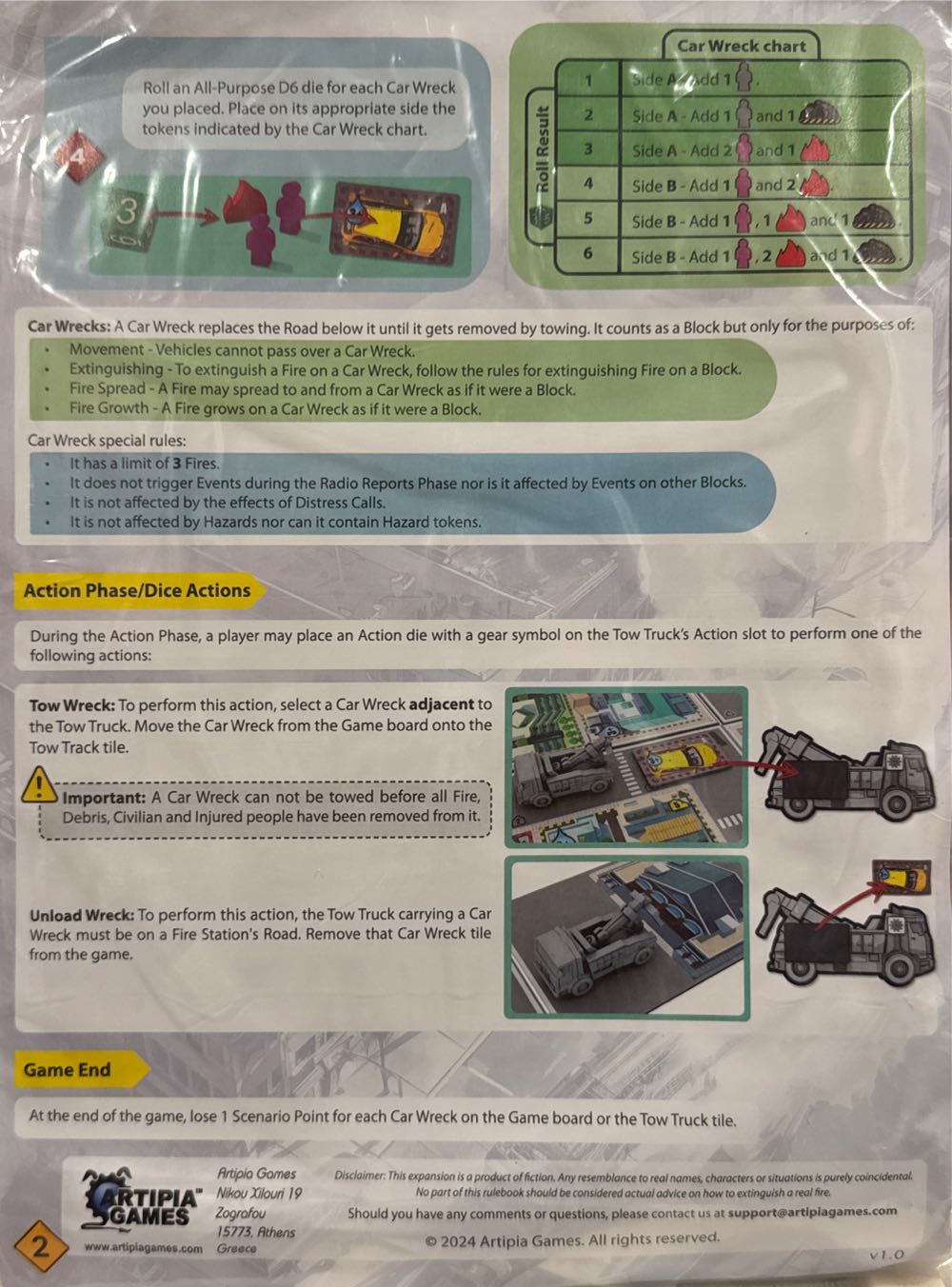 Firefighters: On Duty - Tow Truck  board game collectible [Barcode 700615557592] - Main Image 2