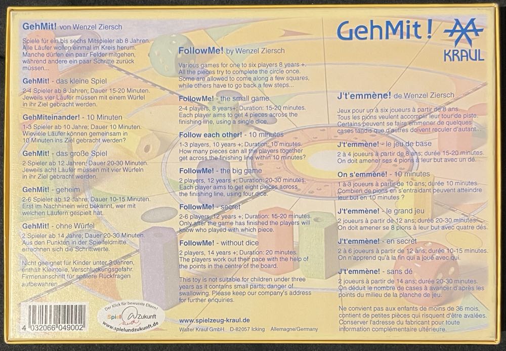 GehMit!  (1-6) board game collectible [Barcode 4032066049002] - Main Image 2