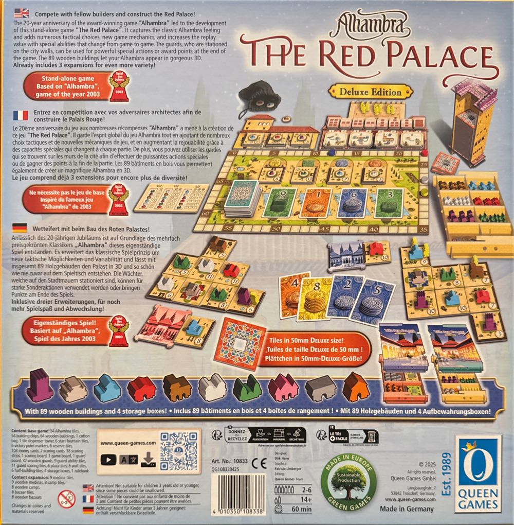 Alhambra: The Red Palace - Deluxe Edition  (2-6) board game collectible [Barcode 4010350108338] - Main Image 2