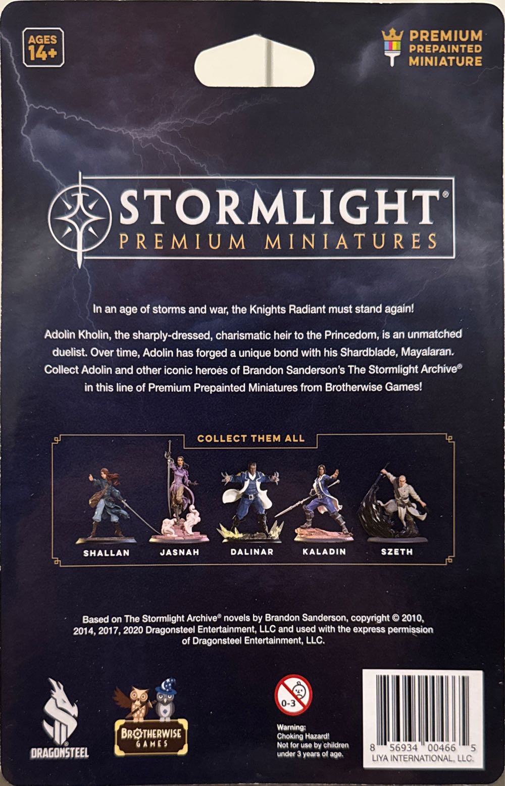 Stormlight: Premium Miniatures - Adolin: Shardbearer  board game collectible [Barcode 856934004665] - Main Image 2