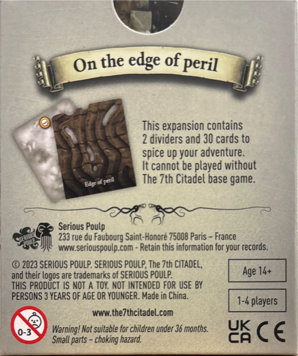 7th Citadel: On The Edge Of Peril  board game collectible [Barcode 3760212170560] - Main Image 2