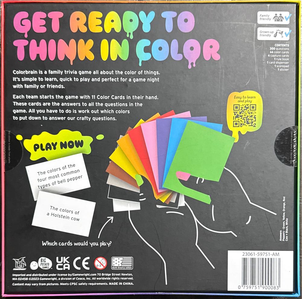 Color Brain S  (2-20) board game collectible [Barcode 759751900083] - Main Image 2