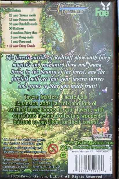 Tavern Masters: Faerie Folk  (1-6) board game collectible [Barcode 199284329164] - Main Image 2