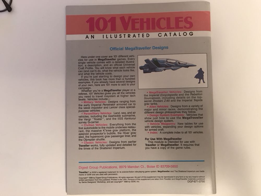 Megatraveller 101 Vehicles  board game collectible - Main Image 2