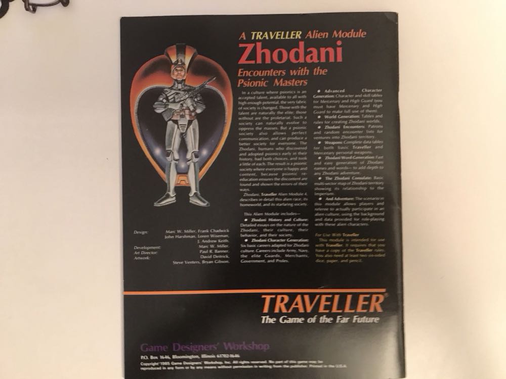 Traveller alien Module 4  board game collectible - Main Image 2