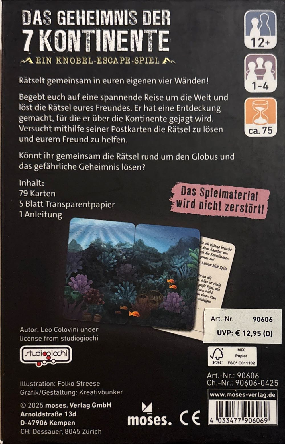 Of The Secret Of Continents German  (1-4) board game collectible [Barcode 4033477906069] - Main Image 2