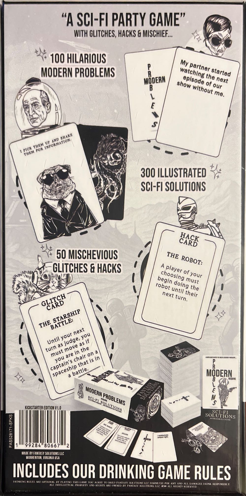 Modern Problems Require Sci-Fi Solutions  (2-6+) board game collectible [Barcode 199284806672] - Main Image 2