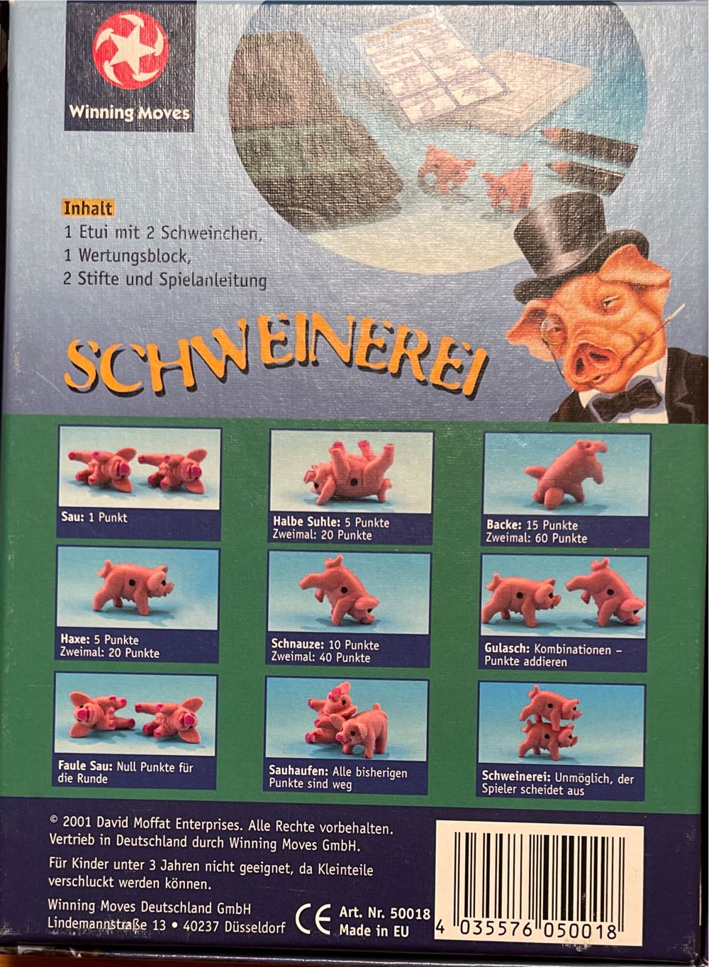 Schweinerei Winning Moves Schweinerei Moves 50018  (2-6) board game collectible [Barcode 4035576050018] - Main Image 2