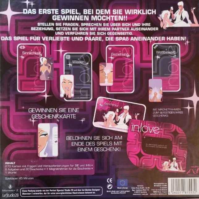 In Love - Das zärtliche Duell für zwei Verliebte  (2) board game collectible [Barcode 4260071875532] - Main Image 2