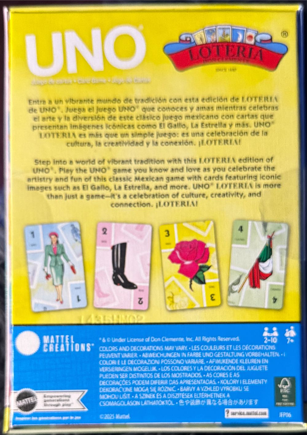 UNO-Canvas-Loteria, Don Clemente  board game collectible - Main Image 2