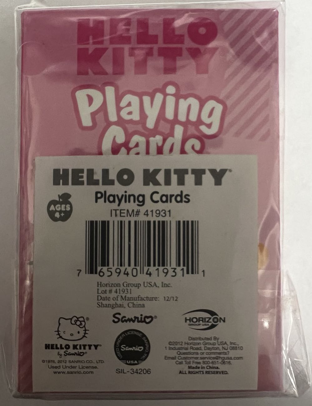Hello Kitty Playing Cards  board game collectible - Main Image 2