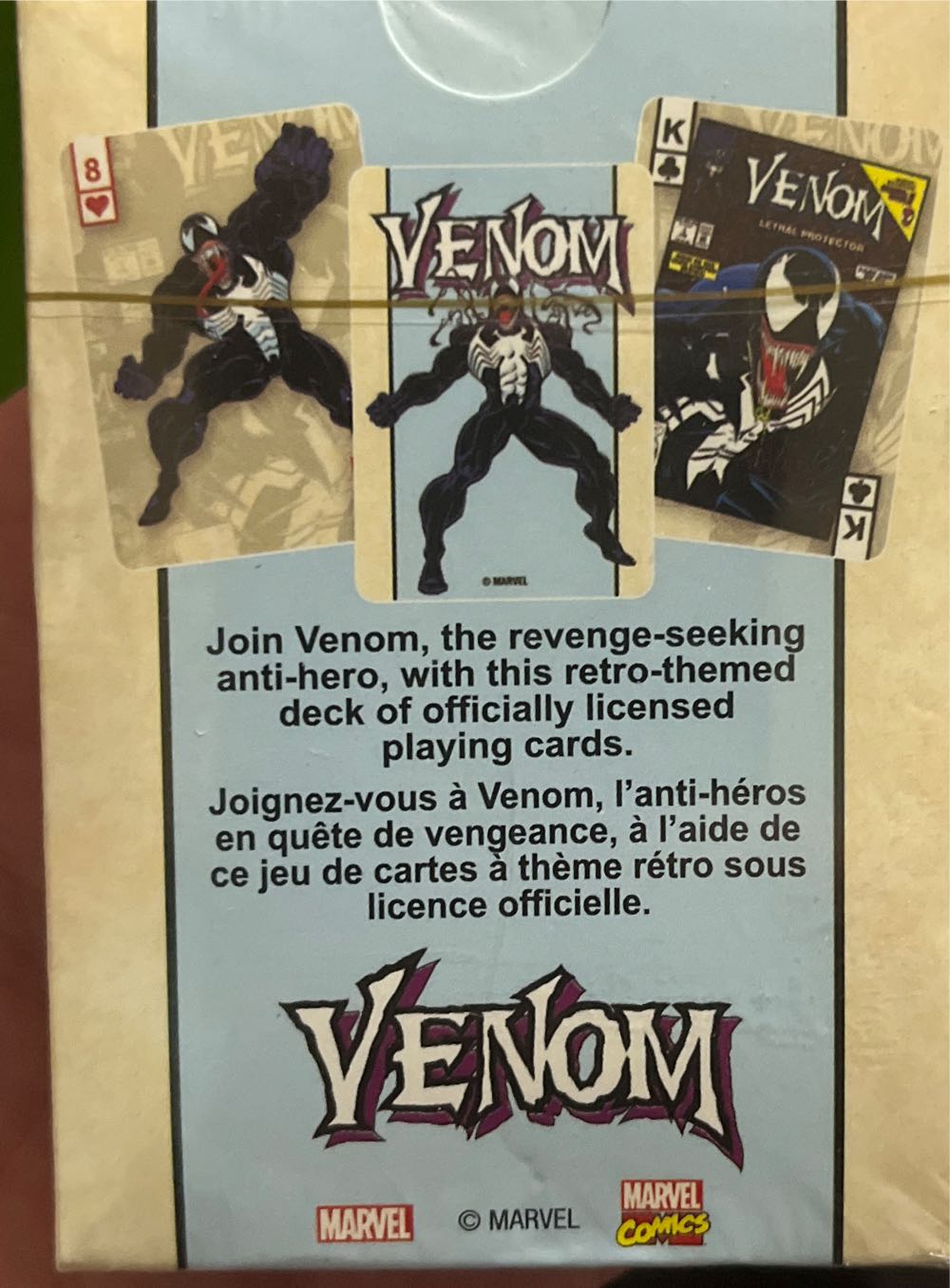 Aquarius Marvel Playing Cards Marvel Venom Retro Playing Venom Playing Blue  board game collectible [Barcode 840391127487] - Main Image 2