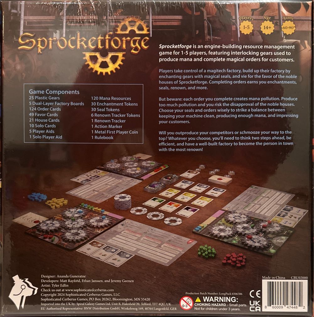 Sprocketforge  (1-5) board game collectible [Barcode 860009474482] - Main Image 2