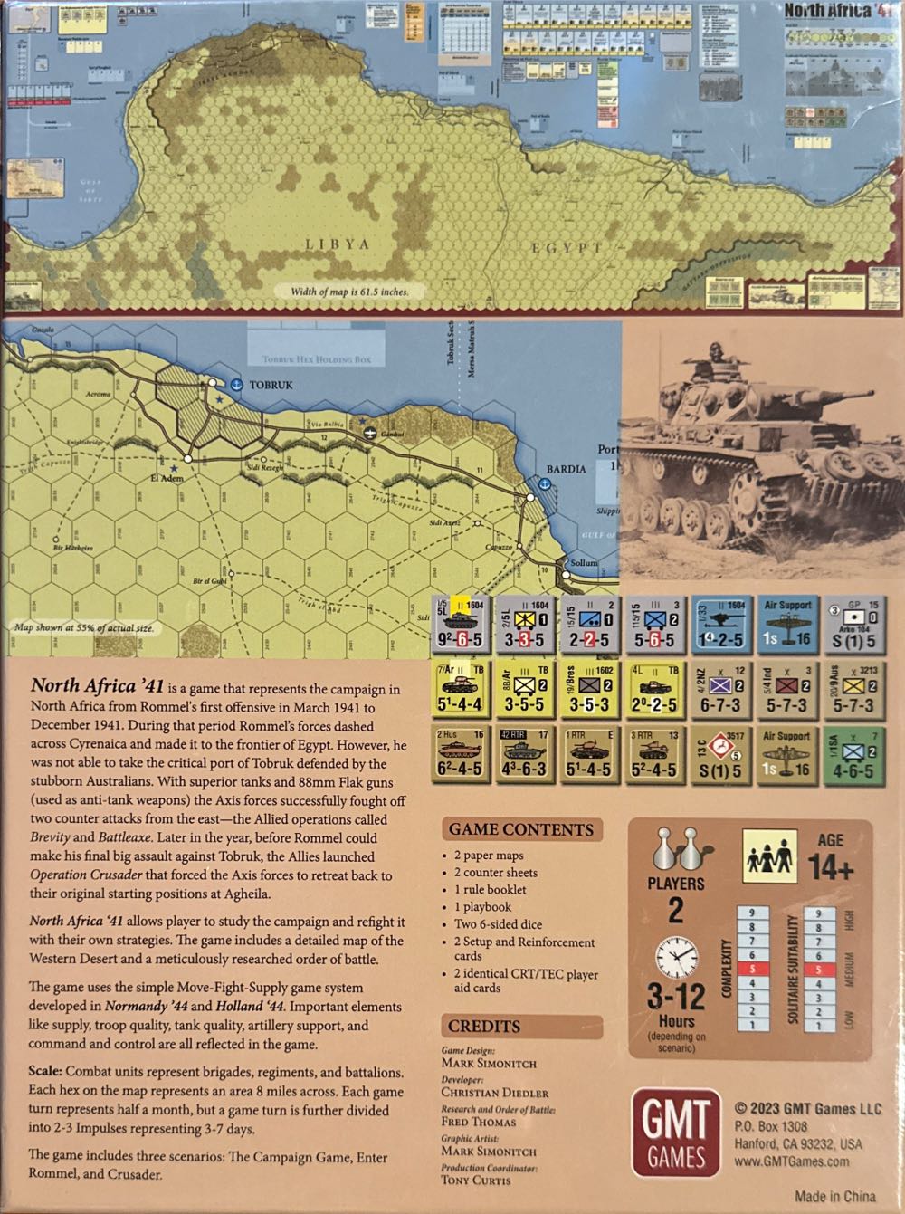 North Africa ’41 - The Western Desert March To December 1941  (2) board game collectible [Barcode 817054012572] - Main Image 2