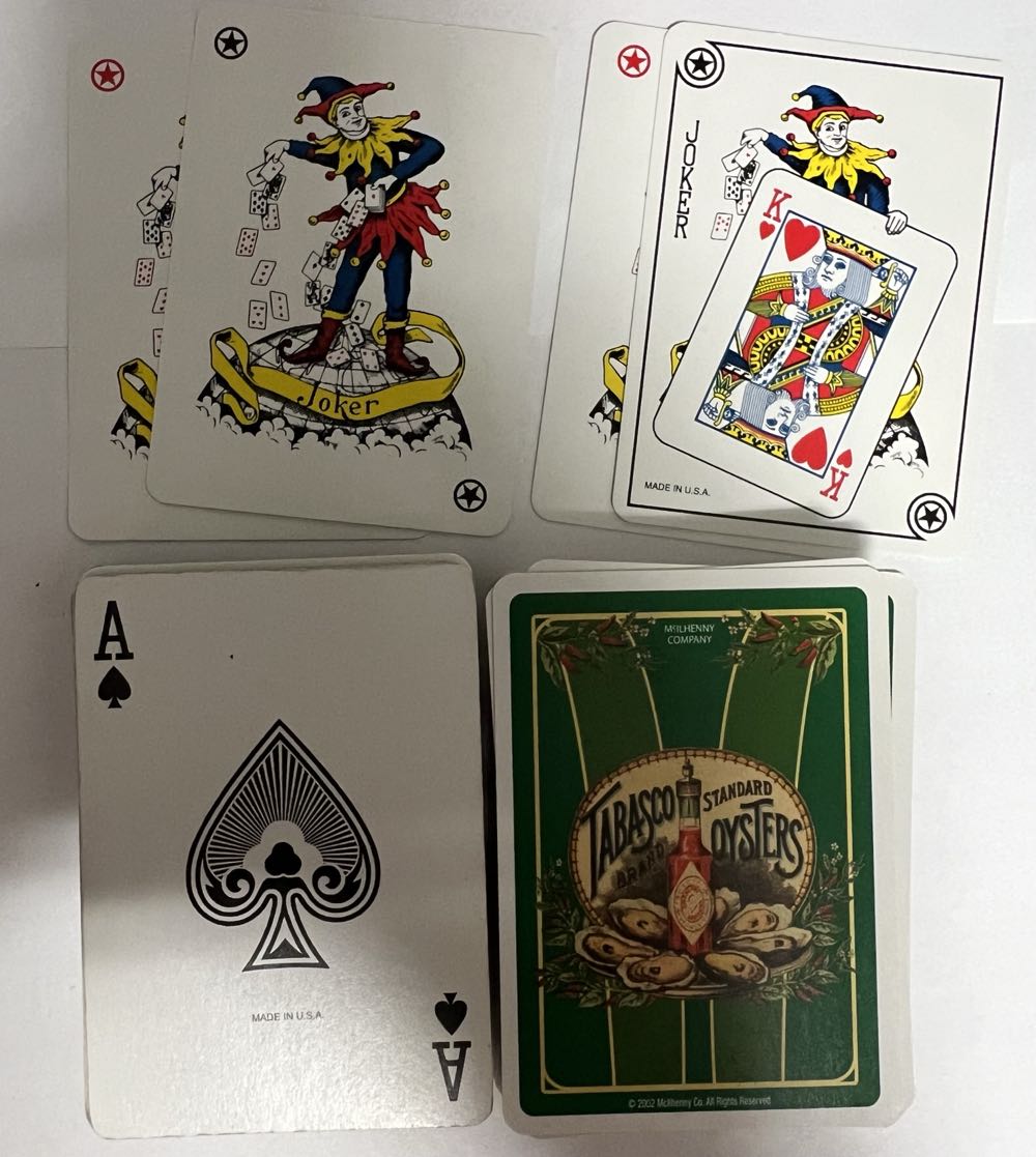 Tabasco double Playing Cards  board game collectible - Main Image 3