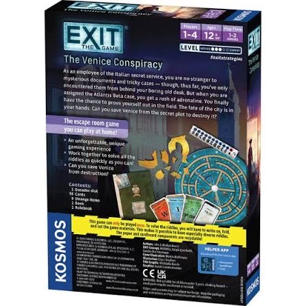 Exit The Game: The Venice Conspiracy  (1-4) board game collectible [Barcode 810172680012] - Main Image 2