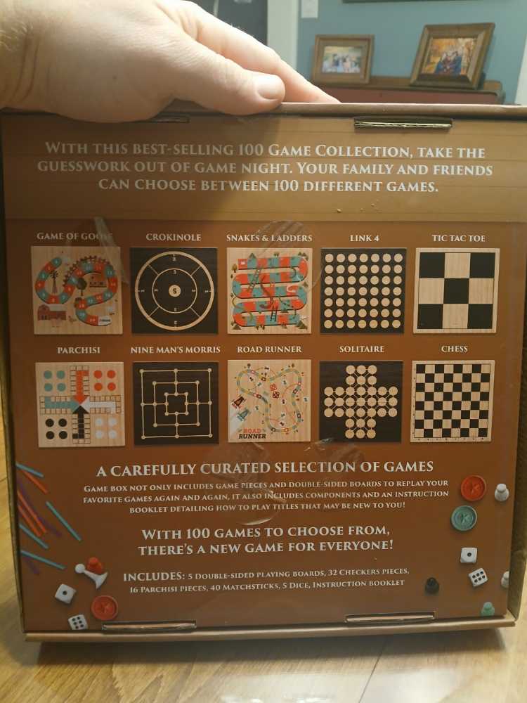 100 Classic Games  (1-8) board game collectible [Barcode 840356111018] - Main Image 2