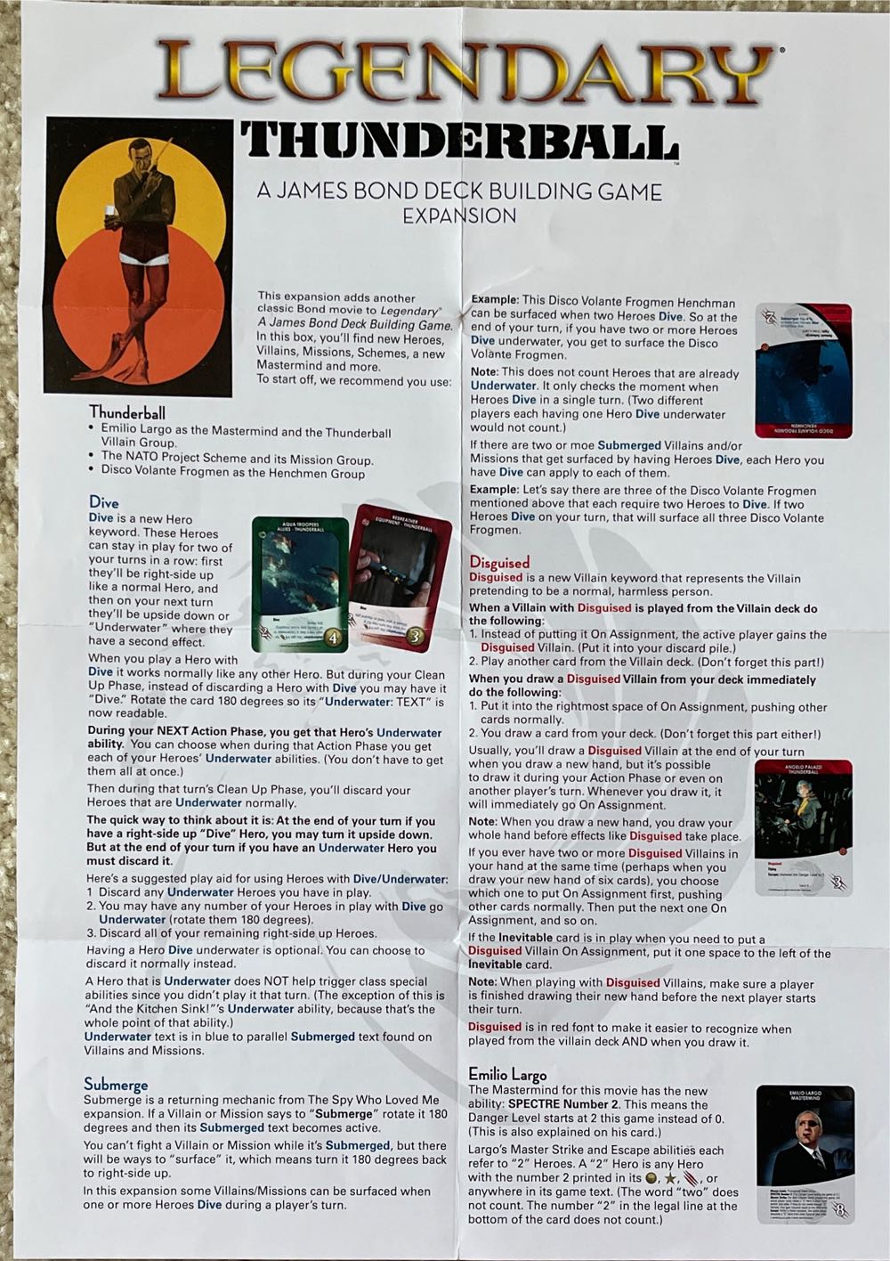 Legendary: James Bond - Thunderball  board game collectible - Main Image 2