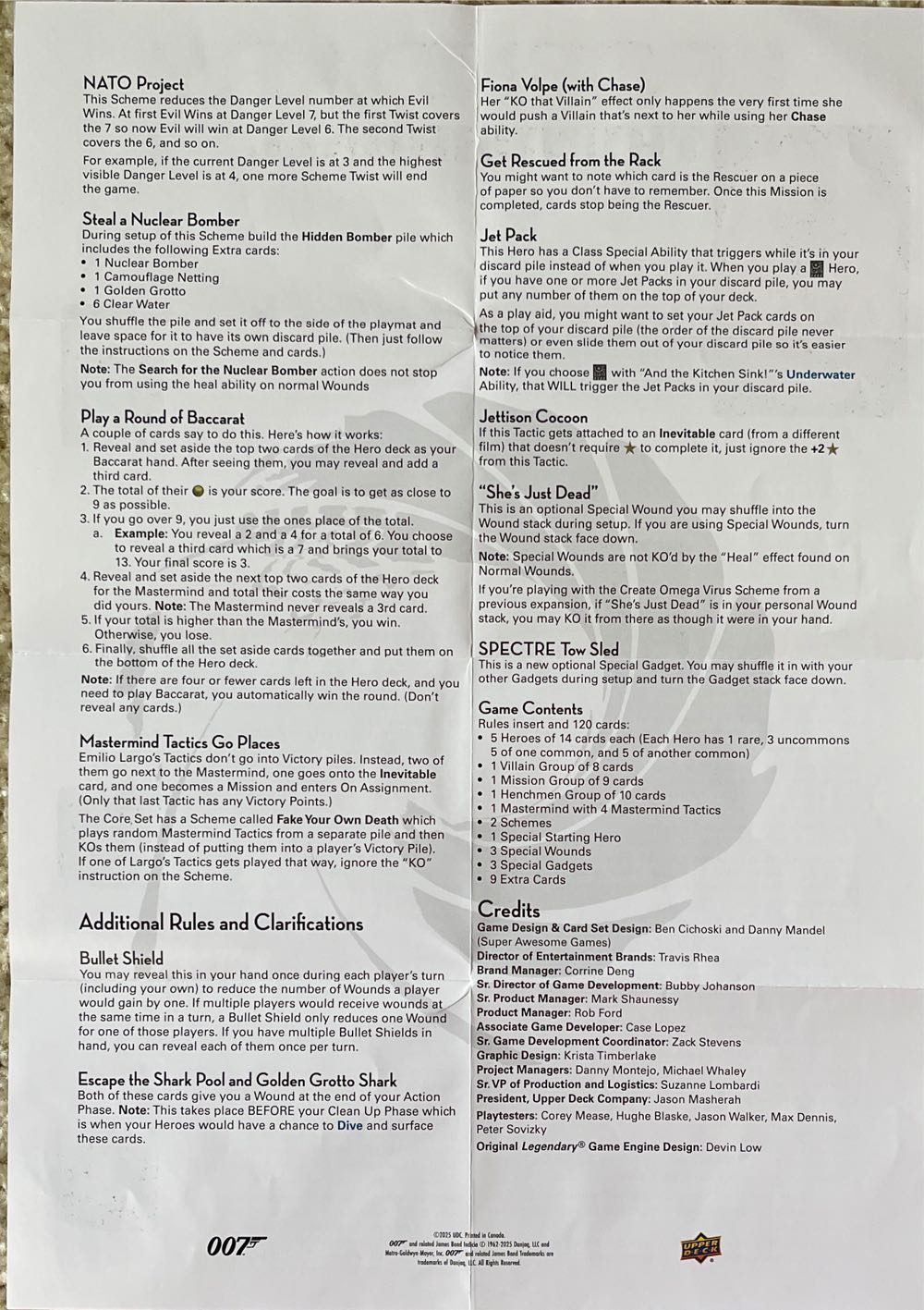 Legendary: James Bond - Thunderball  board game collectible - Main Image 3