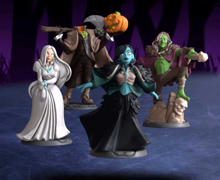 Dice Throne: Outcasts Prepainted Miniatures  board game collectible [Barcode 850065360355] - Main Image 2