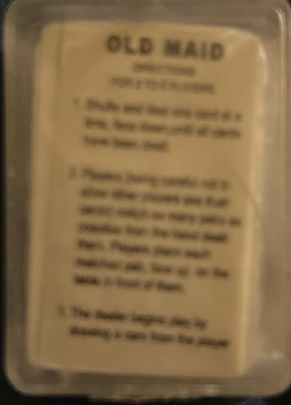 Old Maid  board game collectible - Main Image 2