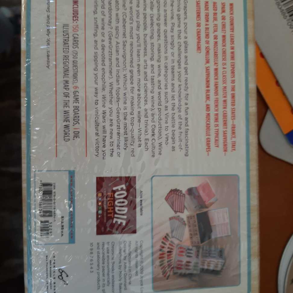 Wine Wars A Trivia Game   (Any) board game collectible [Barcode 700716766305] - Main Image 2