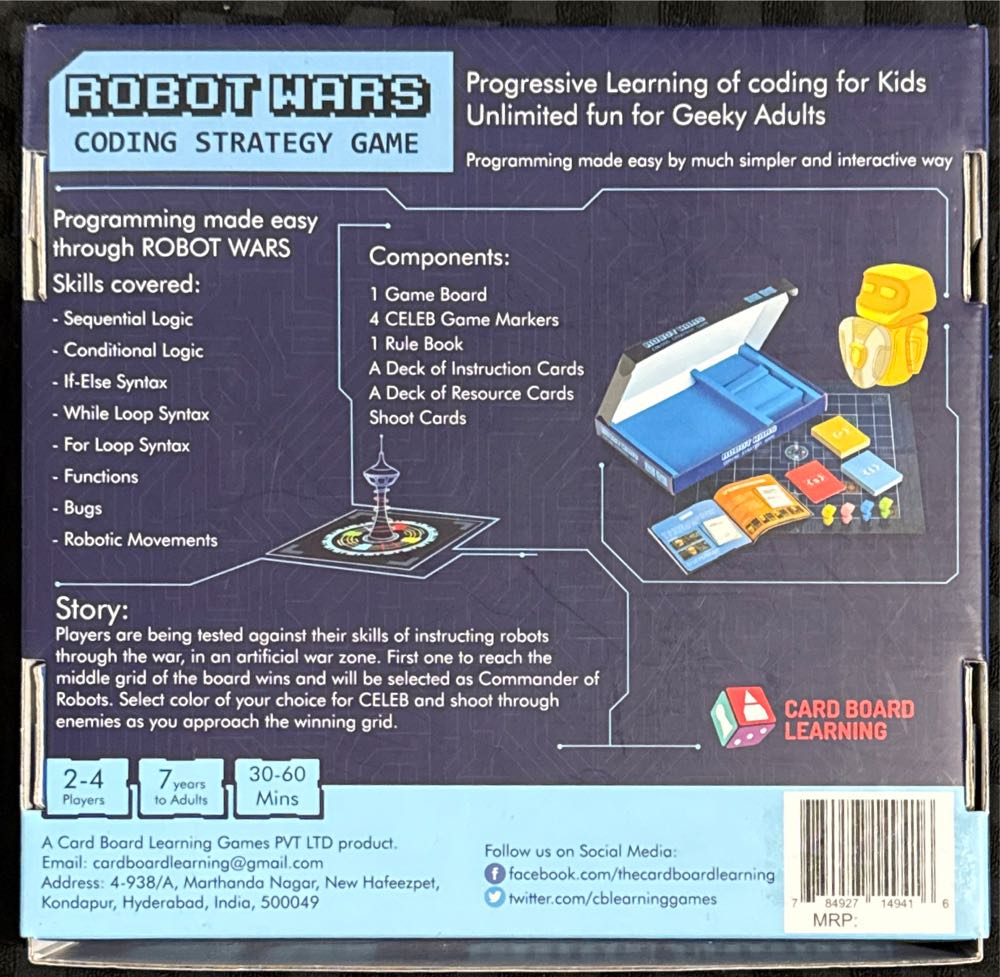 Robot Wars Coding Strategy By Card Learning S Complete Educational Homeschool Stem  (2-4) board game collectible [Barcode 784927149416] - Main Image 3