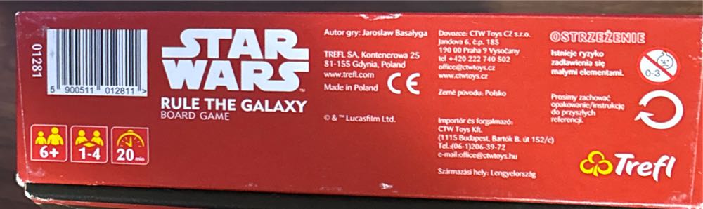 Galaxy Star Wars: Rule The Galaxy  (1-4) board game collectible [Barcode 5900511012811] - Main Image 3